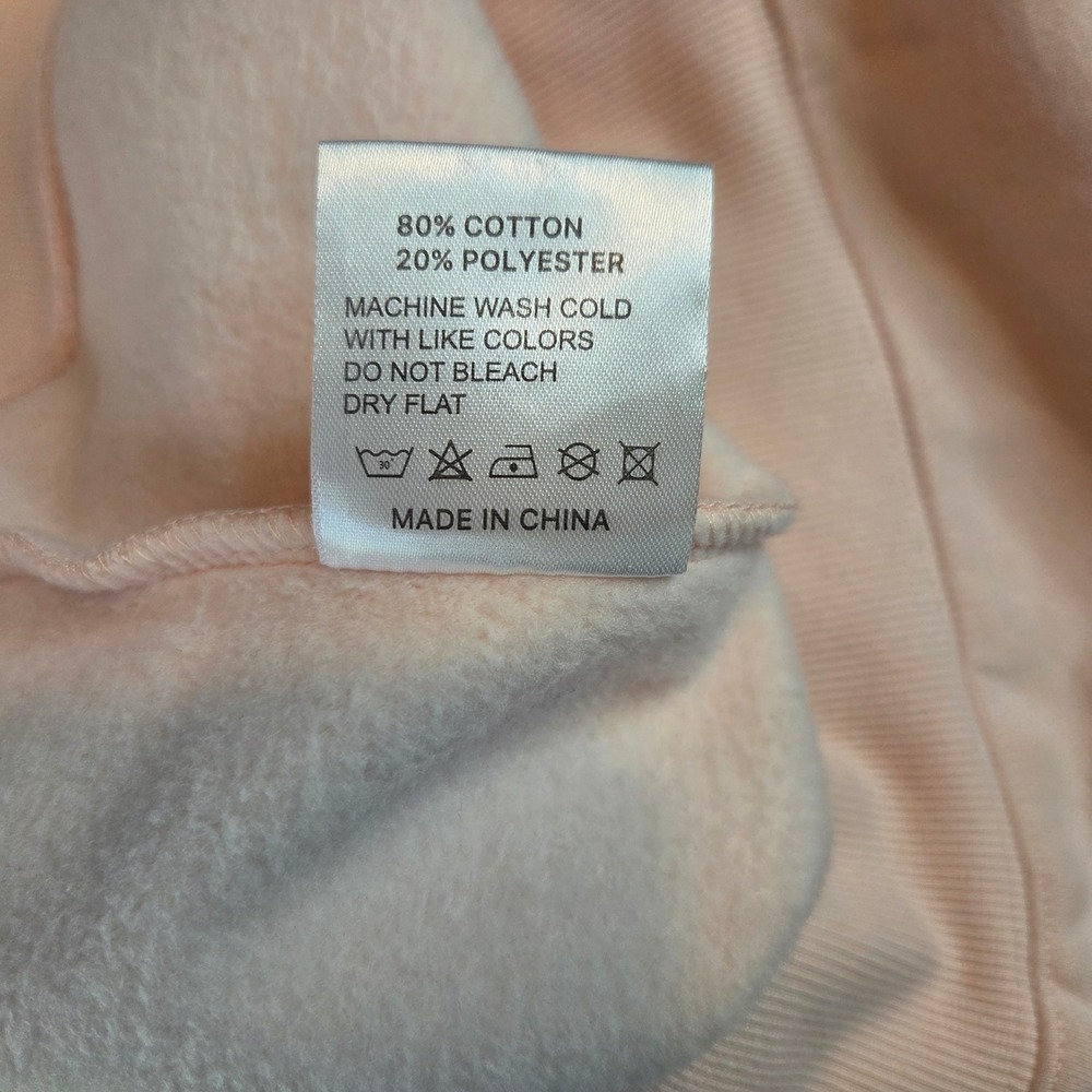 Parke Heart Varsity Mockneck Peony Denim Pink Sweatshirt XXL - Picture 6 of 7